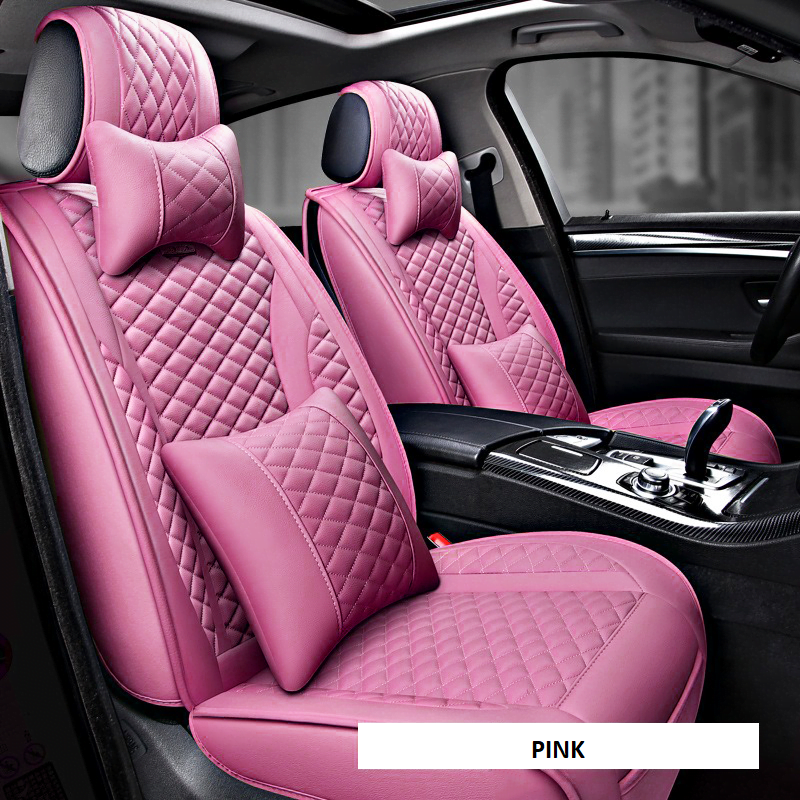 PREMIUM Kunstleder Sitzbezug Sitzbezüge Sitz Pink Rosa SET für viele  Fahrzeuge